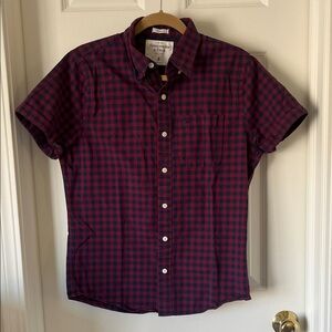Abercrombie & Fitch Navy and Red Plaid Shirt